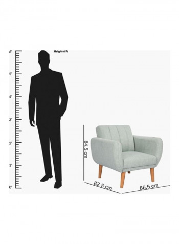 1-Seater Sofa Green 84.5 x 86.5cm