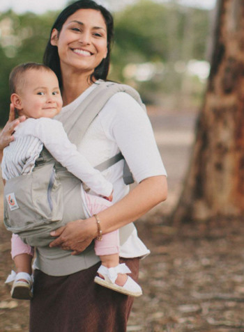 Dewdrop Baby Carrier - Grey/White