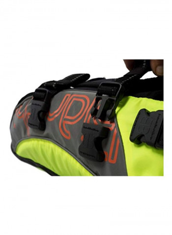 سترة نجاة للكلاب Florescent Green/Black/Grey L