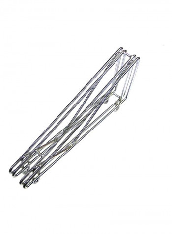 Double Chrome Shelf Bracket Silver 18inch