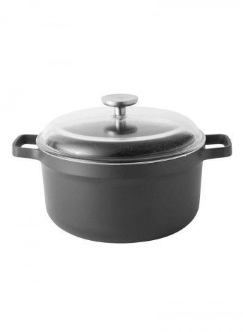 Covered Stockpot Black 28centimeter
