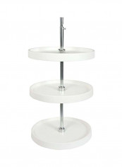 Round Polymer Lazy Susan Cabinet Organizer White/Silver 40.25x18x18inch reviews Round Polymer Lazy Susan Cabinet Organizer White/Silver 40.25x18x18inch