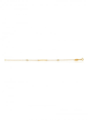 18K White Sapphire Yellow Gold Bracelet