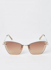 Women's 3 PC Screw Mount Metal Cat Eye Sunglasses - Lens Size: 57 mm