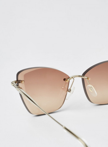 Women's 3 PC Screw Mount Metal Cat Eye Sunglasses - Lens Size: 57 mm