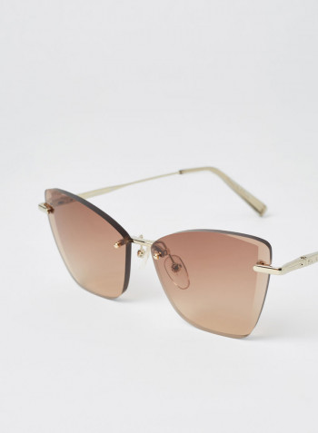 Women's 3 PC Screw Mount Metal Cat Eye Sunglasses - Lens Size: 57 mm