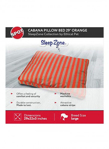 Cabana Pillow Bed Orange/Beige