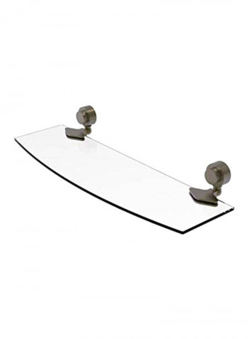 Venus Collection Glass Shelf Clear/Silver 18x5x2inch