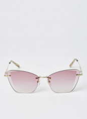 Women's 3 PC Screw Mount Metal Cat Eye Sunglasses - Lens Size: 57 mm