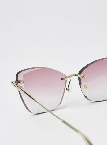 Women's 3 PC Screw Mount Metal Cat Eye Sunglasses - Lens Size: 57 mm