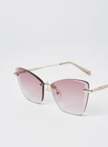 Women's 3 PC Screw Mount Metal Cat Eye Sunglasses - Lens Size: 57 mm