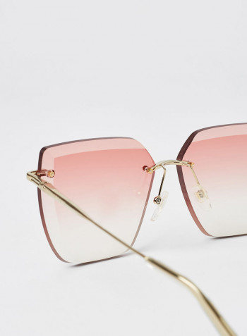 Women's 3 PC Screw Mount Metal Modified Rectangle Sunglasses - Lens Size: 59 mm