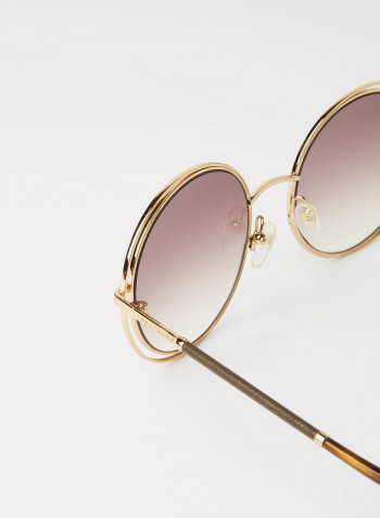 Women's Round Frame Sunglasses - Lens Size: 56 mm