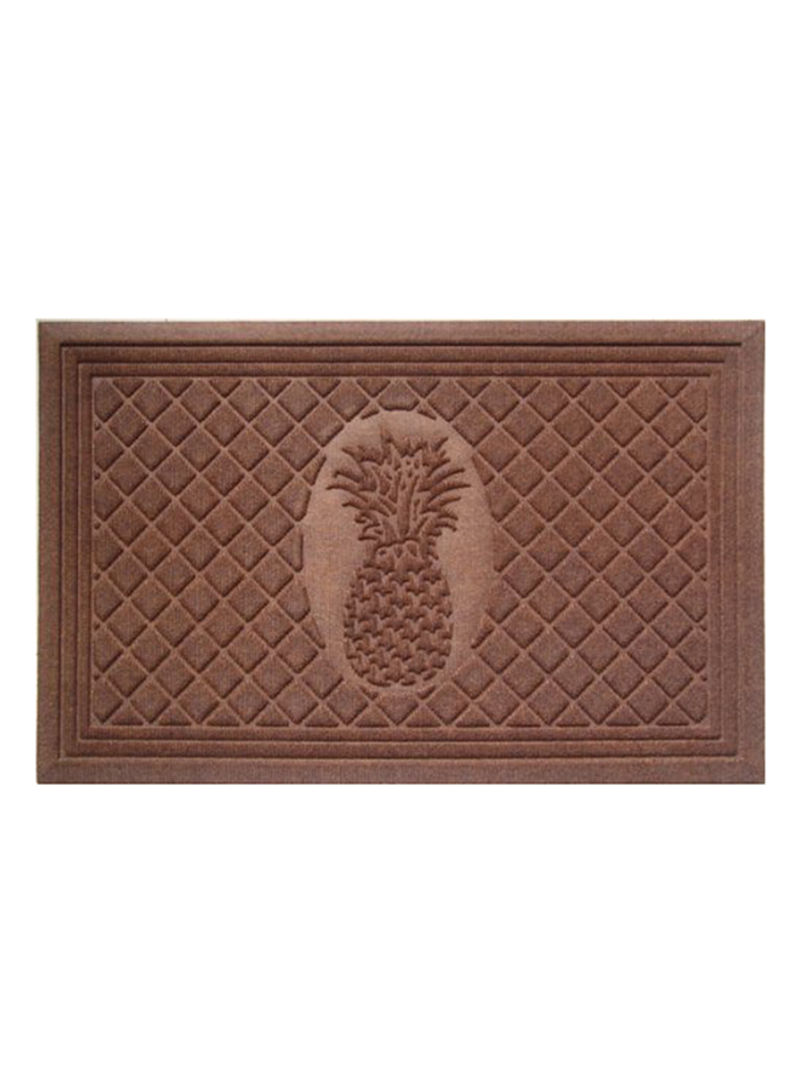 Entryway Pineapple Designed Doormat Brown 0.2X35X22inch