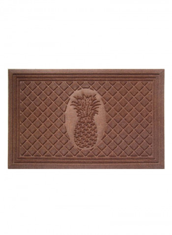 Entryway Pineapple Designed Doormat Brown 0.2X35X22inch
