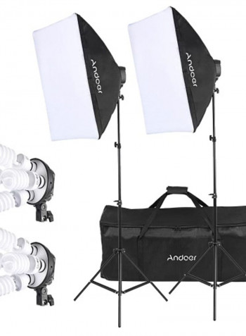 Studio Photo Lighting Kit Black/White