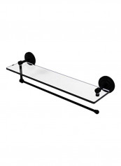 Prestige Que New Collection Paper Towel Holder Glass Shelf Clear/Black 5x22x0.37inch