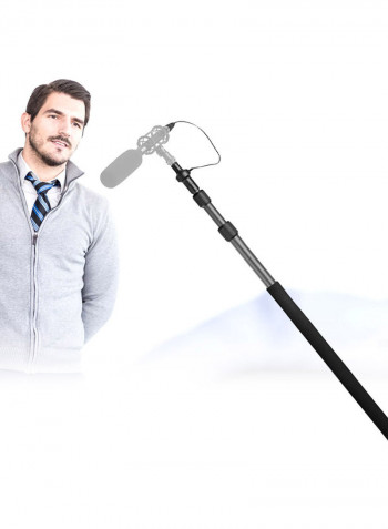 Boya Carbon Fiber Boom Pole with Internal XLR Cable Black