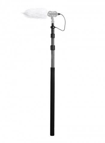 Boya Carbon Fiber Boom Pole with Internal XLR Cable Black