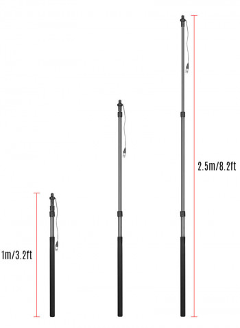 Boya Carbon Fiber Boom Pole with Internal XLR Cable Black