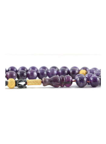 Amethyst Prayer Beads with Sterling Silver components