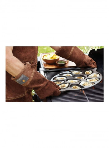 Oyster Grill Pan Black 13.2x19.2x1inch