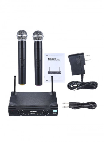 2-Piece Microphone With Receiver System I2117 Black