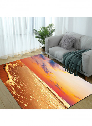 Landscape Pattern Rectangular Anti-Slip Carpet Multicolour 140x200centimeter