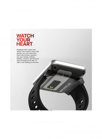 Bt Heart Rate Smartwatch Silver