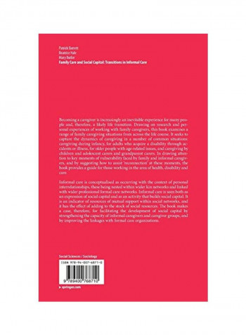 Family Care And Social Capital: Transitions In Informal Care Paperback