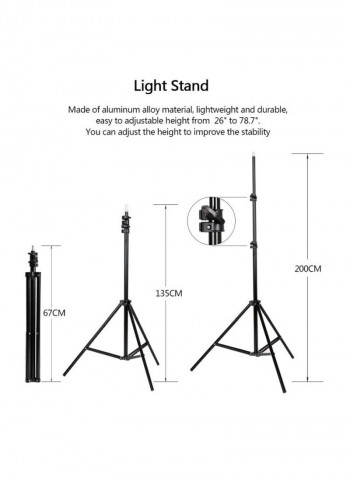 Professional Photography Lighting Kit Black/white