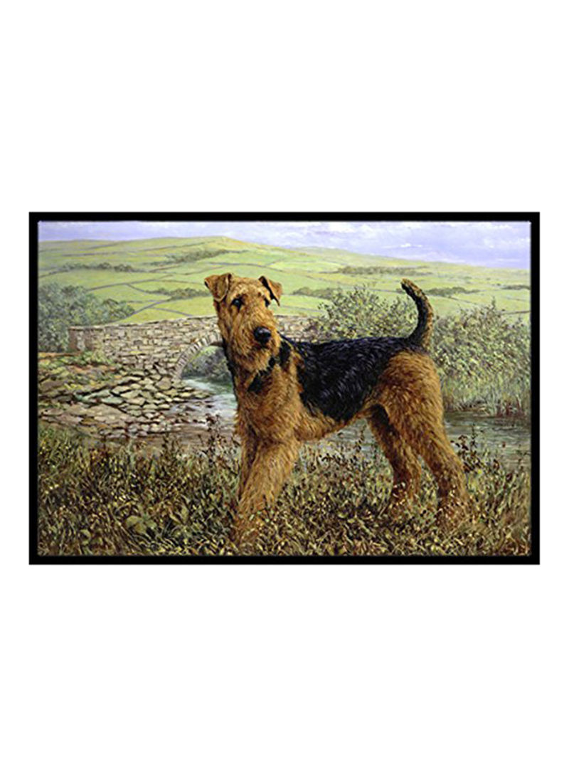 Airedale Terrier Dog Printed Doormat Multicolour