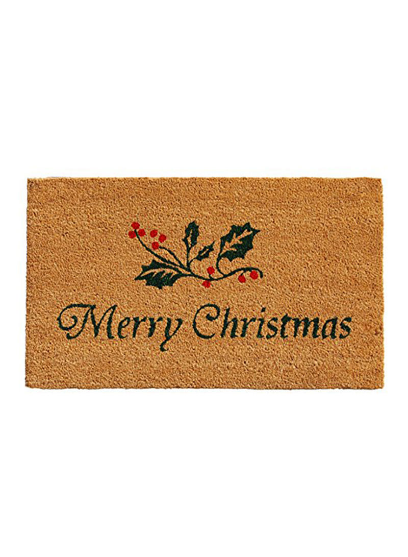Christmas Holly Doormat Brown/Green 0.6x29x17inch