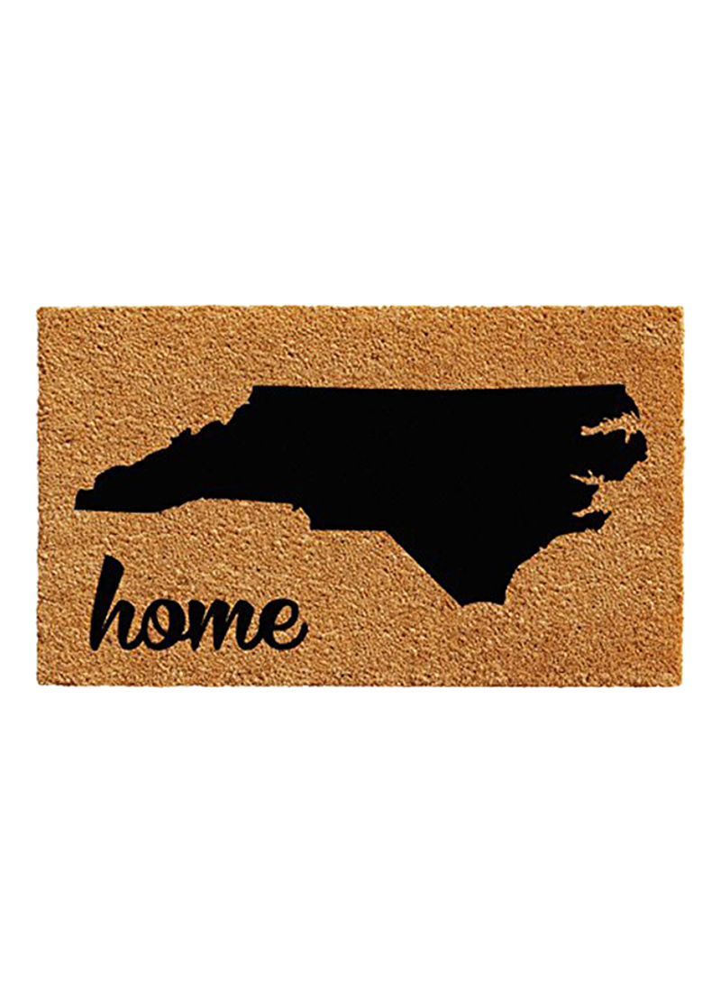 North Carolina Printed Doormat Brown/Black 0.6x30x18inch