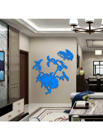 1-Piece Plant Fruit Pattern Wall Sticker Blue