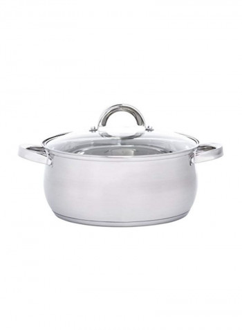 12-Piece Stainless Steel Pots And Pans Set Silver