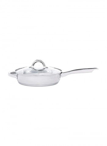 12-Piece Stainless Steel Pots And Pans Set Silver