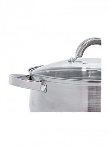 12-Piece Stainless Steel Pots And Pans Set Silver