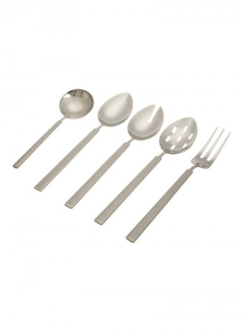 5-Piece Serving Set Steel 11x3x1.5inch