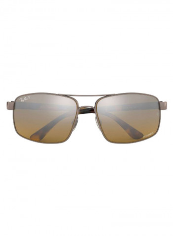 Men's Classic Square Frame Sunglasses - Lens Size: 62 mm