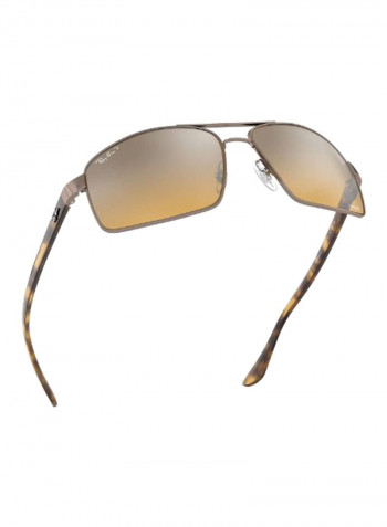 Men's Classic Square Frame Sunglasses - Lens Size: 62 mm
