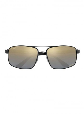 Men's UV-Protection Square Sunglasses - Lens Size: 62 mm