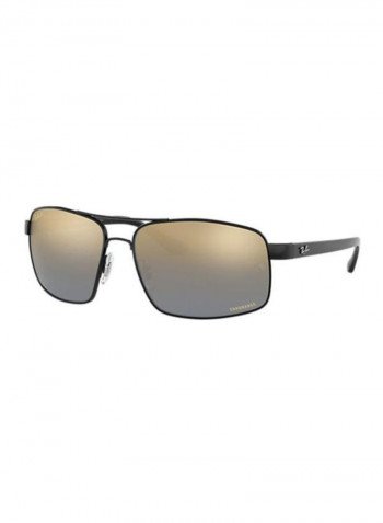 Men's UV-Protection Square Sunglasses - Lens Size: 62 mm