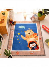 Animal Pattern Printed Anti-Skidding Mat Multicolour 145x195centimeter