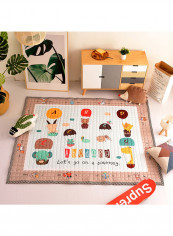 Printed Anti-Skidding Mat Multicolour 145x195centimeter