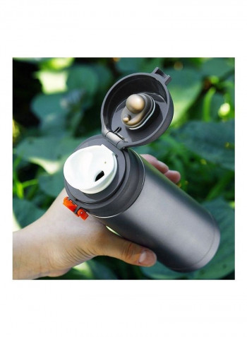 Titanium Vacuum Insulated Press Button Water Bottle 14ounce