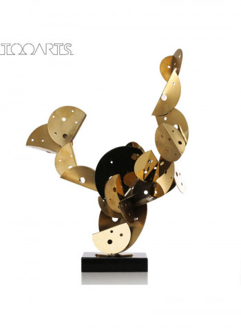 Stainless Steel Cactus Sculpture Gold