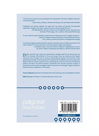 Beyond Bitcoin : The Economics Of Digital Currencies Hardcover