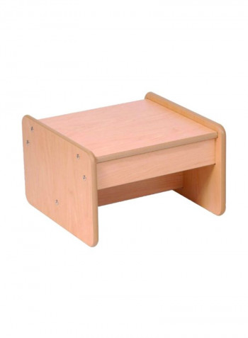 Wooden End Table Beige