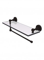Dottingham Collection Paper Towel Holder Glass Shelf Clear/Black 16inch